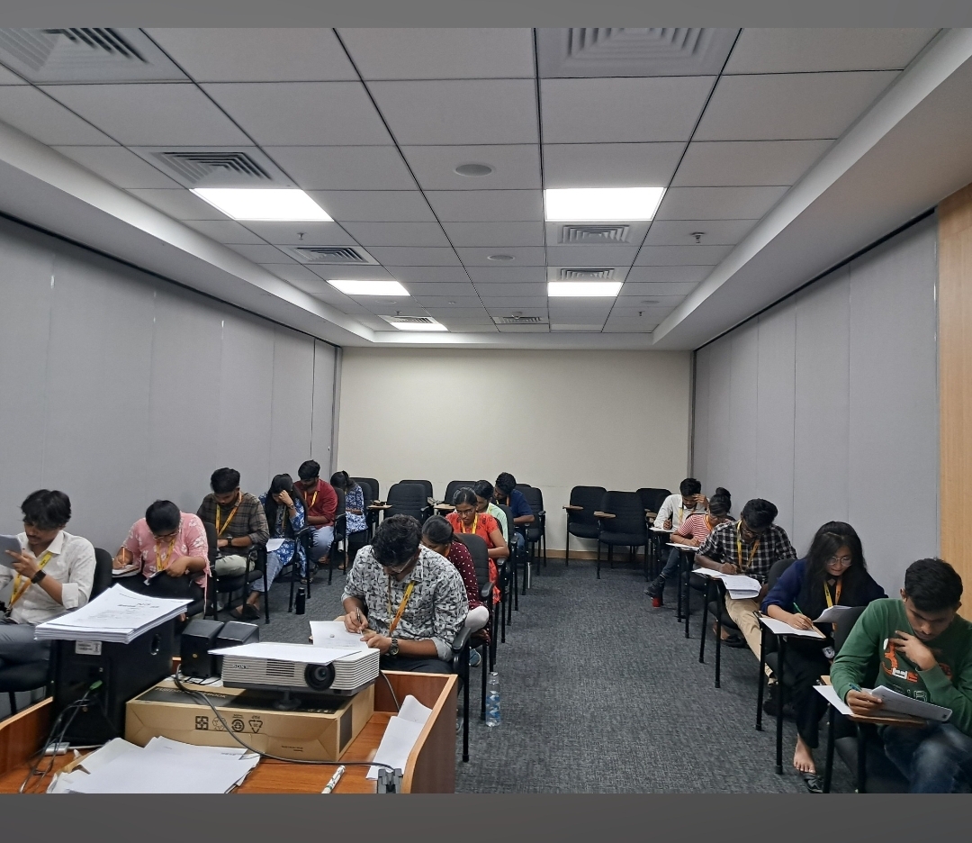A written assessment in progress